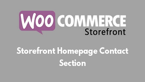 WooCommerce Storefront Homepage Contact Section