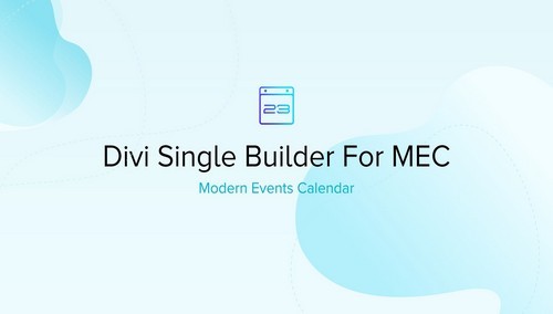 Modern Events Calendar - Divi Single Builder