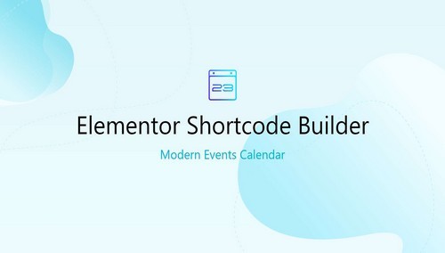 Modern Events Calendar - Elementor Shortcode Builder