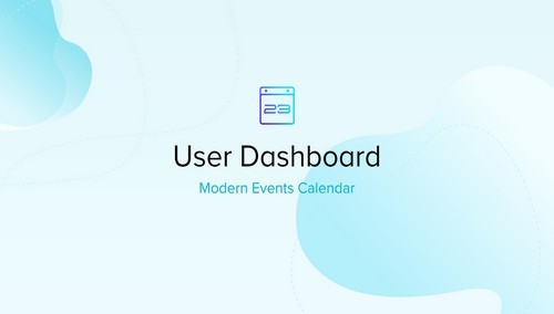 Modern Events Calendar - User Dashboard