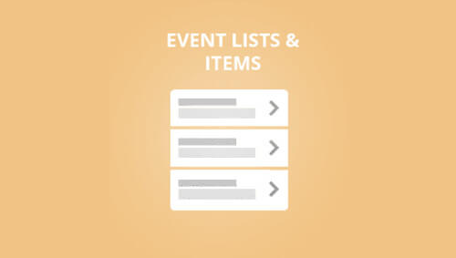 EventOn Lists and Items