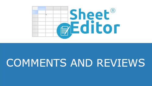WP Sheet Editor Comments