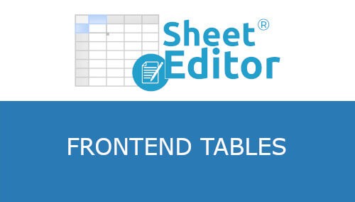 WP Sheet Editor Frontend Tables