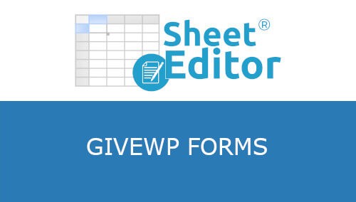 WP Sheet Editor GiveWP